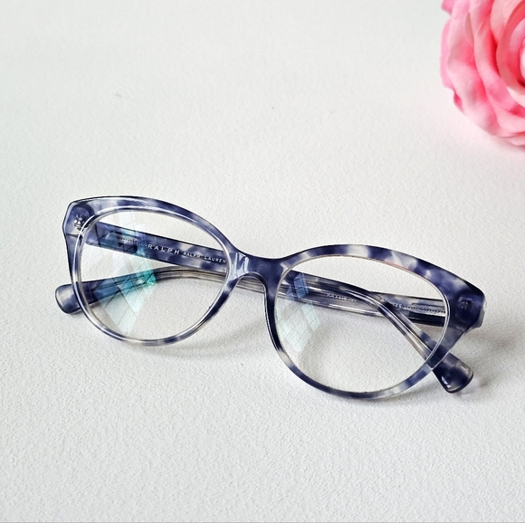 Ralph by Ralph Lauren Shiny Spotted Violet Havana Eyeglass Frames 54-16 145